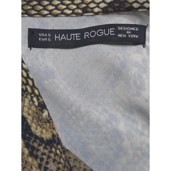 Haute Rogue‎ long sleeve snake print crop blouse S - Picture 6 of 8